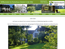 Tablet Screenshot of ferienhaus-eifel-cremer.de